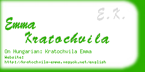 emma kratochvila business card